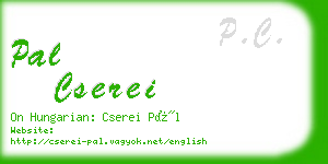 pal cserei business card